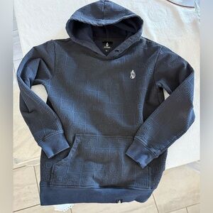 Men's Threyda Geometric Patterned Navy Hoodie